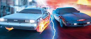 Scalextric 1980s TV – Back to the Future vs Knight Rider Race Set