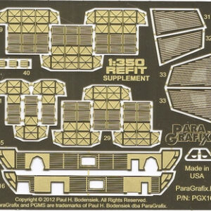 Star Trek –  Enterprise – 1701 Refit – Supplemental 1/350 Scale Photoetch Set For PGX111 V1 – PGX166