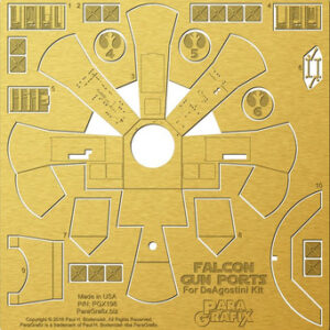 Star Wars – Millennium Falcon – Gun Port – 1/43 Scale Photoetch Set – For DeAgostini Kit – PGX198
