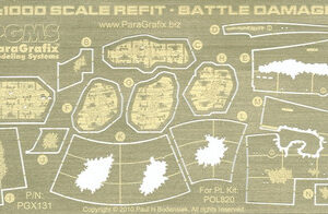 Star Trek – 1701 Enterprise Refit- 1/1000 Scale Photoetched Battle Damage – PGX131