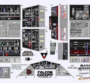 Star Wars – DeAgostini Millennium Falcon Cockpit Decals (PGX193A)