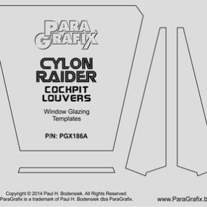 Battlestar Galactica – 1978 Series – Cylon Raider Cockpit Louvers – PGX186