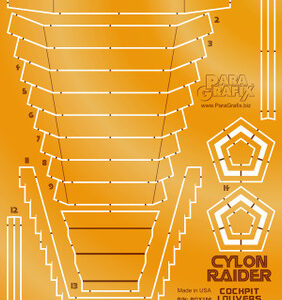 Battlestar Galactica – 1978 Series – Cylon Raider Cockpit Louvers – PGX186