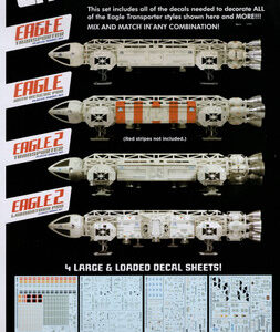Space 1999 – 22″ Eagle Transporter Paneling – 1:48 Scale Decal Set – MKA051