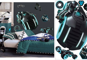 Tron – Legacy Light Cycle Glow in Dark Sticker Decal Set