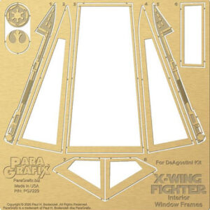 Star Wars – X-Wing Canopy Frames –  1/18 Scale For DeAgostini Kit – PGX229