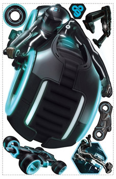Tron - Legacy Light Cycle Glow in Dark Sticker Decal Set - Image 2